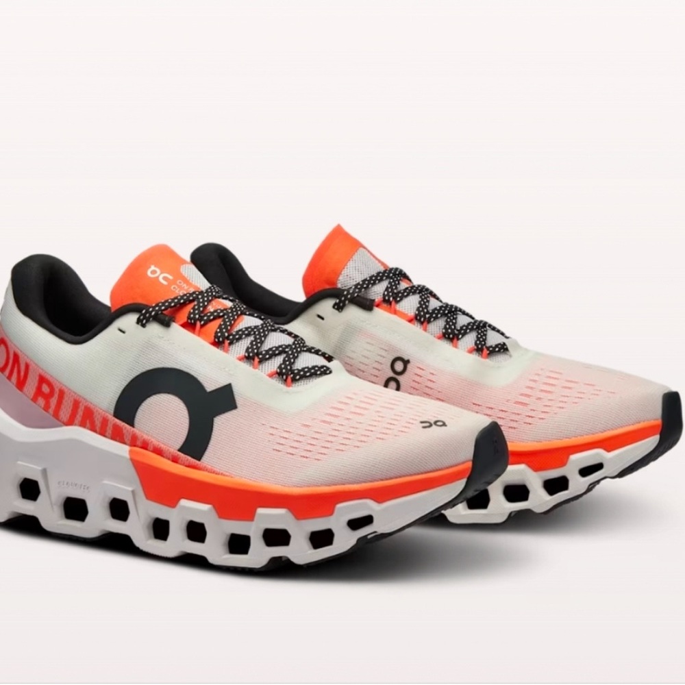 On Running Cloudmonster 2 Road Running Sneakers in Undyed/Flame